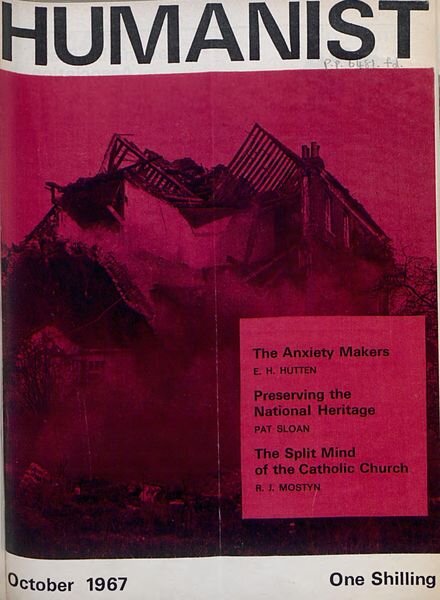 New Humanist – The Humanist, October 1967 Cover