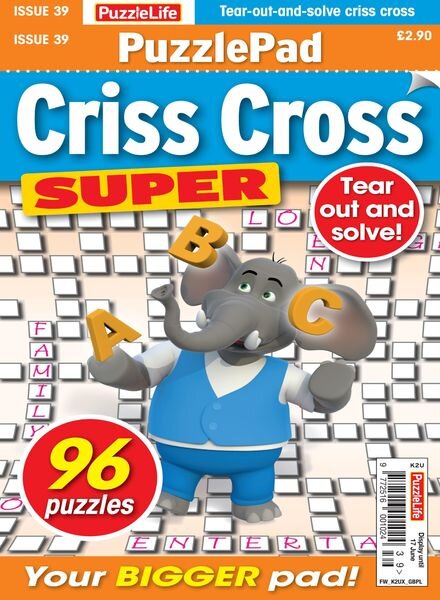PuzzleLife PuzzlePad Criss Cross Super – 20 May 2021 Cover