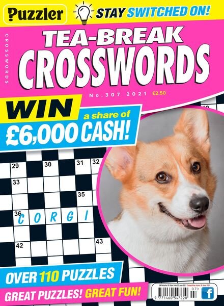 Puzzler Tea-Break Crosswords – May 2021 Cover