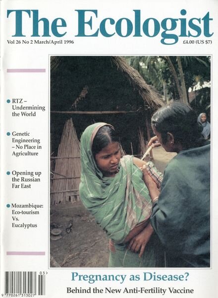 Resurgence & Ecologist – Ecologist, Vol 26 N 2 – March-April 1996 Cover