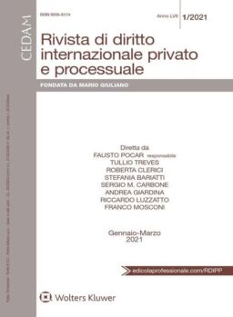 Rivista di Diritto Internazionale Privato e Processuale – Maggio 2021