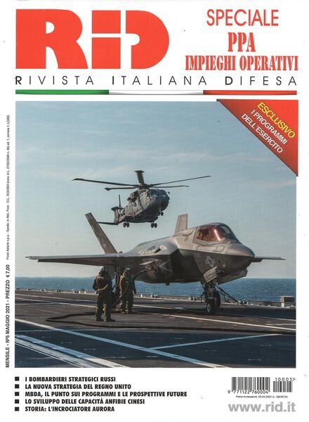 Rivista Italiana Difesa – Maggio 2021 Cover