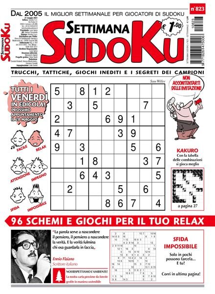 Settimana Sudoku – 19 maggio 2021 Cover