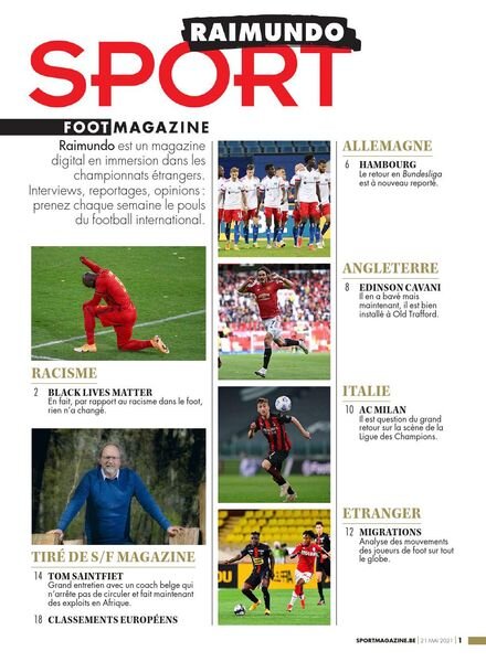 Sport Foot Magazine Raimundo – 21 Mai 2021 Cover