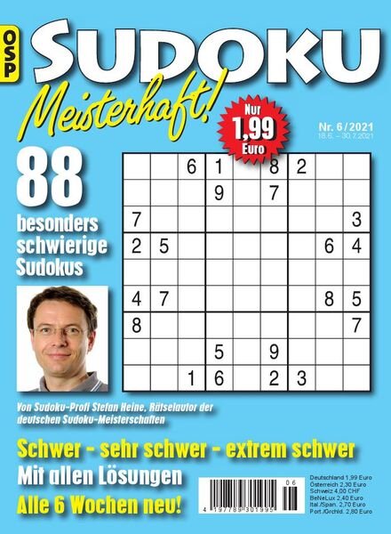 Sudoku Meisterhaft – 18 Juni 2021 Cover
