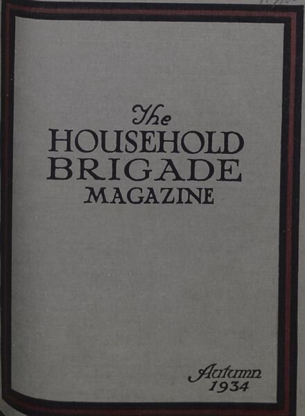 The Guards Magazine – Autumn 1934 Cover