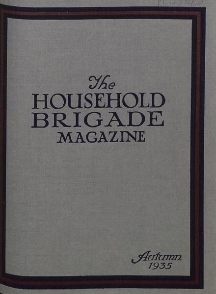 The Guards Magazine – Autumn 1935 Cover