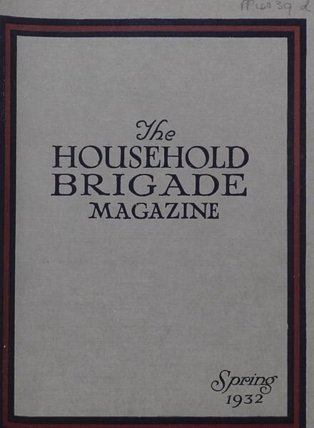 The Guards Magazine – Spring 1932 Cover
