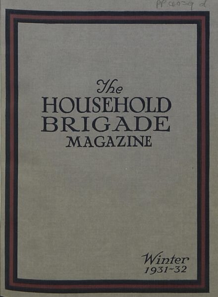 The Guards Magazine – Winter 1931 Cover