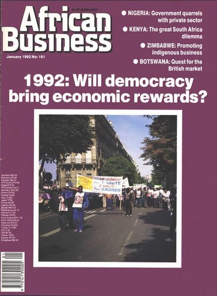 African Business English Edition – January 1992 Cover