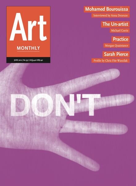 Art Monthly – June 2012 Cover