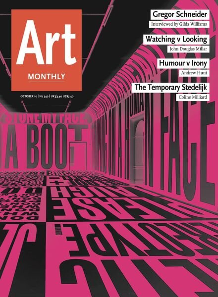 Art Monthly – October 2010 Cover