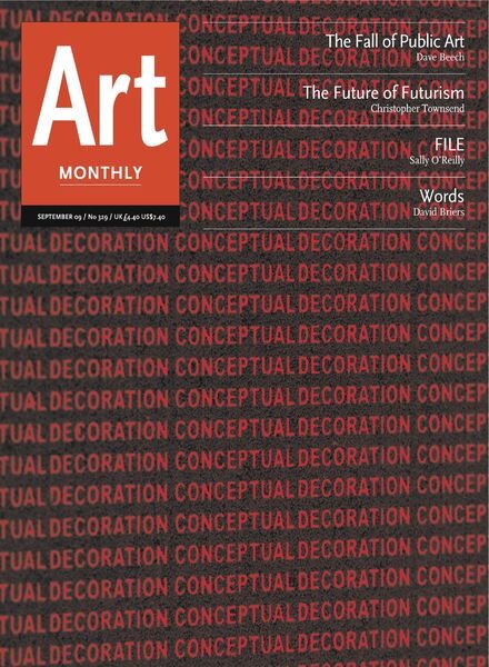 Art Monthly – September 2009 Cover