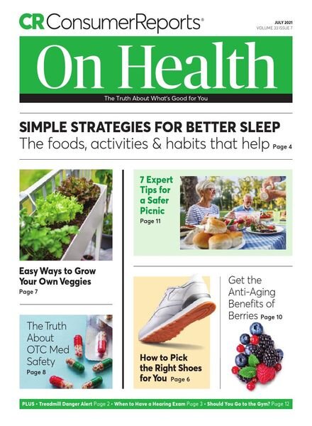 Consumer Reports on Health – July 2021 Cover