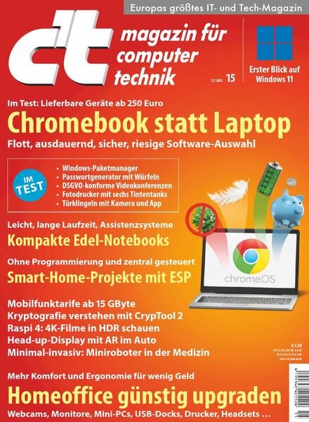 c’t Magazin fur Computertechnik – 03 Juli 2021 Cover