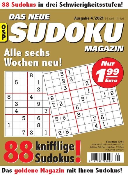 Das Neue Sudoku – Nr.4 2021 Cover