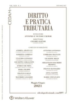 Diritto e Pratica Tributaria – Maggio-Giugno 2021