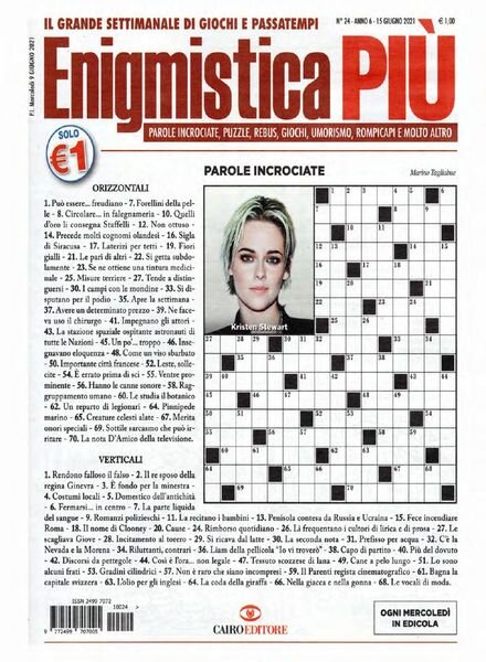 Enigmistica PIU – 15 Giugno 2021 Cover