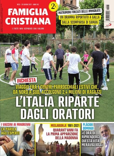 Famiglia Cristiana – 20 Giugno 2021 Cover