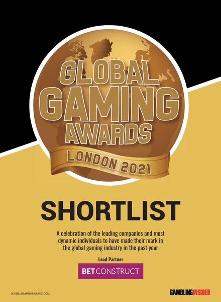 Gambling Insider – Global Gaming Awards London 2021 Shortlist Cover