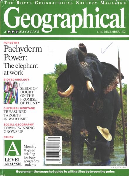Geographical – December 1992 Cover