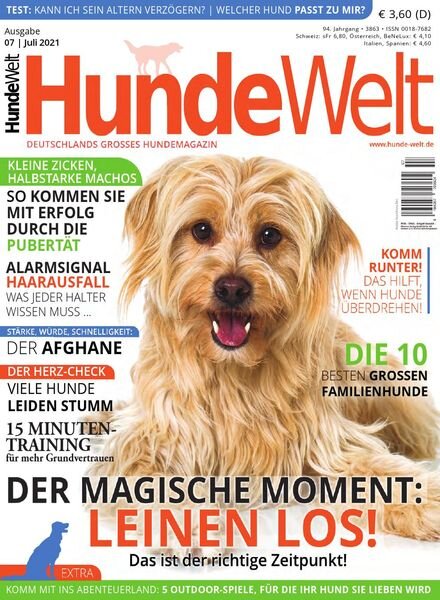 HundeWelt – Juli 2021 Cover