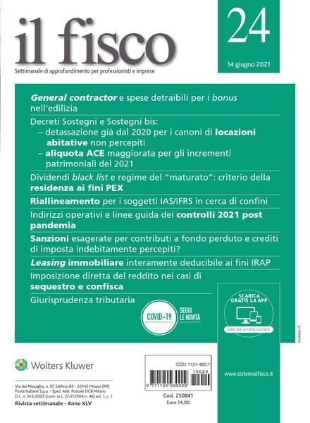 il fisco – 14 Giugno 2021 Cover