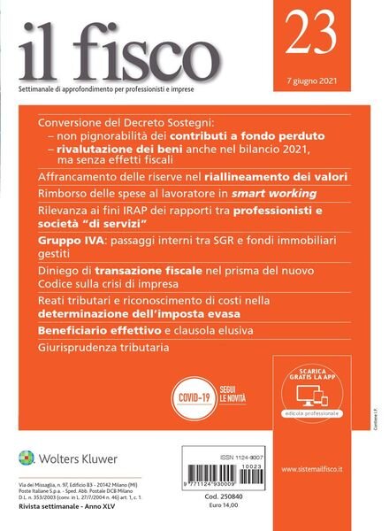 il fisco – 7 Giugno 2021 Cover