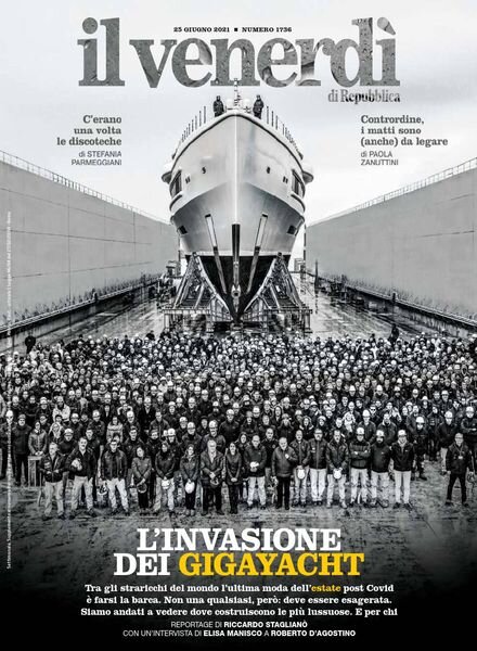 Il Venerdi di Repubblica – 25 Giugno 2021 Cover