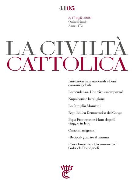 La Civilta Cattolica – 3 Luglio 2021 Cover