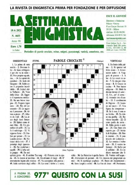 La Settimana Enigmistica – 10 Giugno 2021 Cover