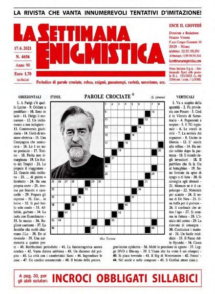 La Settimana Enigmistica – 17 Giugno 2021 Cover
