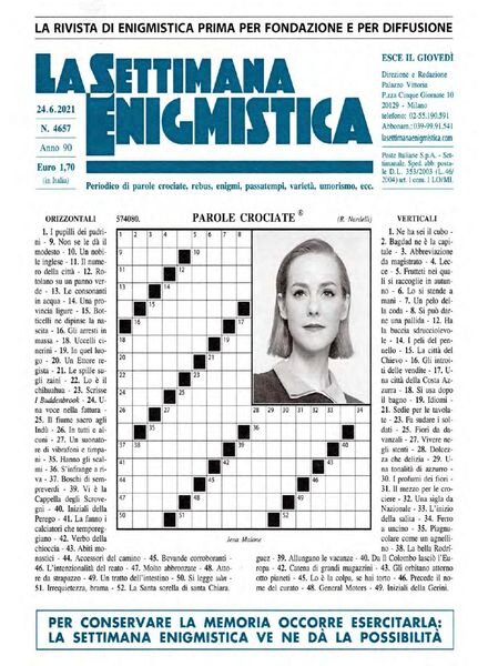 La Settimana Enigmistica – 24 Giugno 2021 Cover
