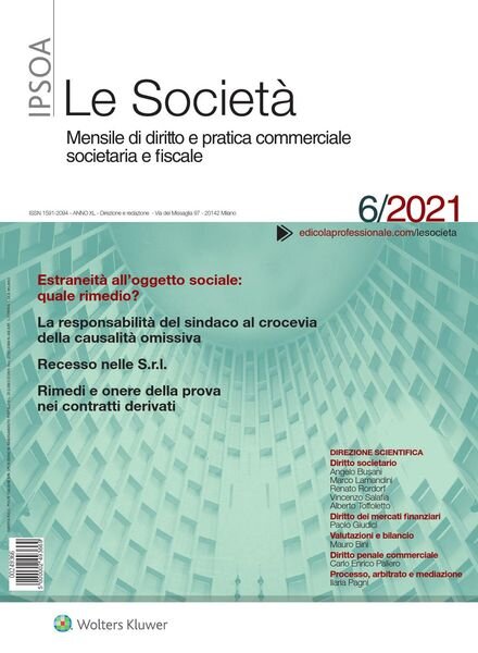Le Societa – Giugno 2021 Cover