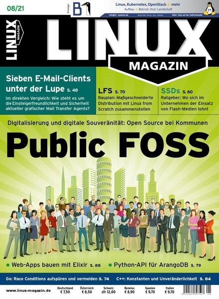 Linux-Magazin – August 2021 Cover