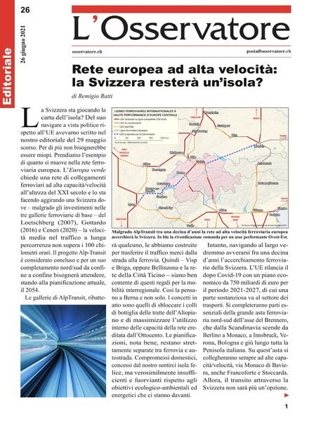 L’Osservatore – 26 giugno 2021 Cover