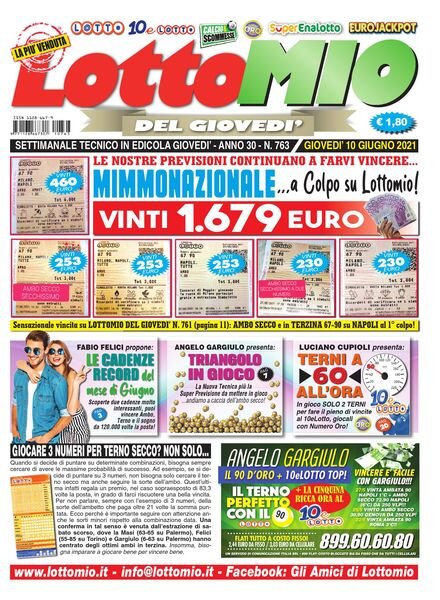 Lottomio del Giovedi – 10 Giugno 2021 Cover