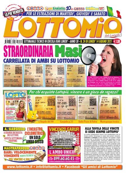 Lottomio del Lunedi – 14 Giugno 2021 Cover