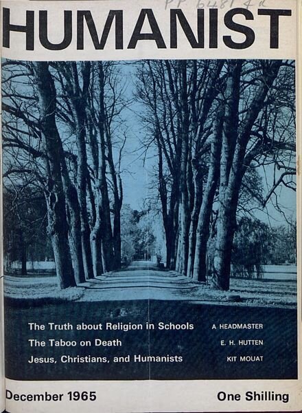 New Humanist – The Humanist, December 1965 Cover
