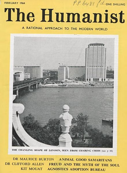 New Humanist – The Humanist, February 1964 Cover