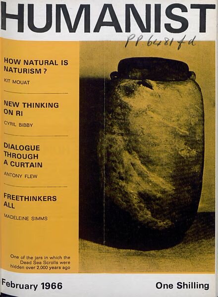 New Humanist – The Humanist, February 1966 Cover