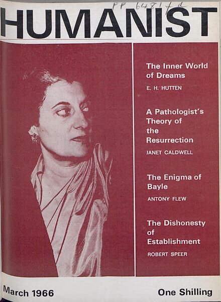 New Humanist – The Humanist, March 1966 Cover