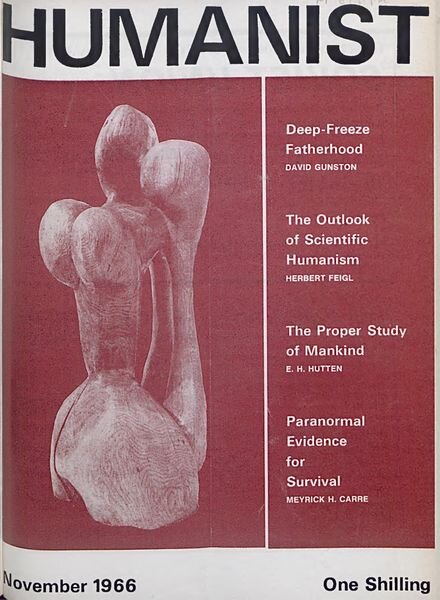 New Humanist – The Humanist, November 1966 Cover