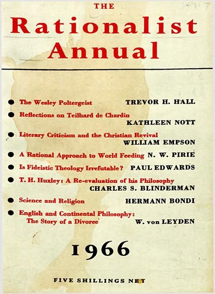 New Humanist – The Rationalist Annual, 1966 Cover