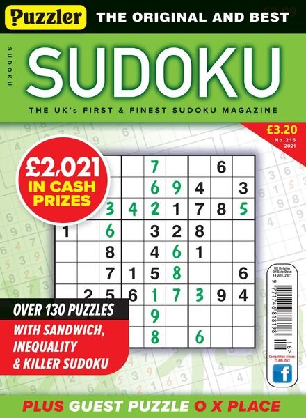 Puzzler Sudoku – June 2021 Cover