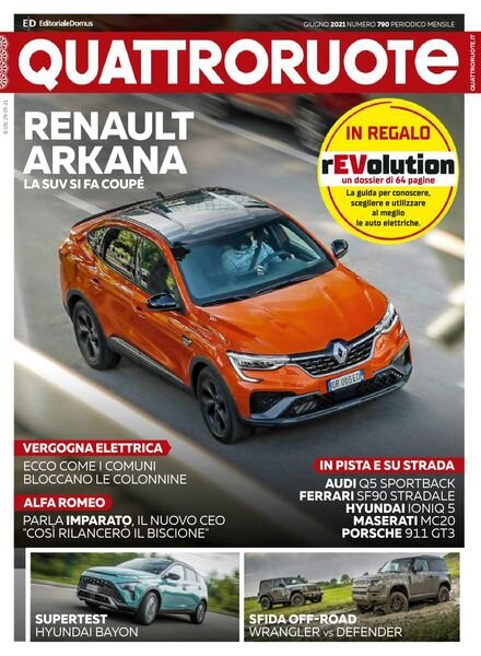 Quattroruote Italia – giugno 2021 Cover
