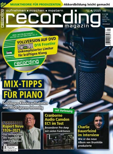 Recording Magazin – Juni-Juli 2021 Cover