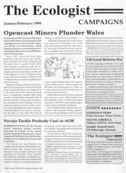 Resurgence & Ecologist – Campaigns & Updates January-February 1995