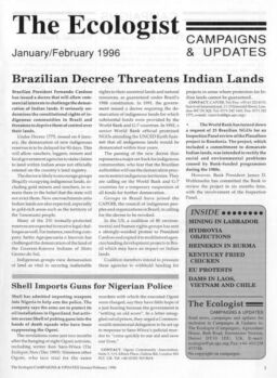 Resurgence & Ecologist – Campaigns & Updates January-February 1996