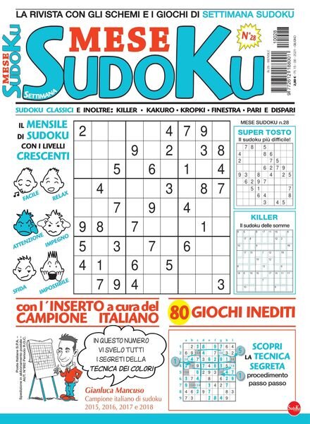 Settimana Sudoku Mese – 15 giugno 2021 Cover